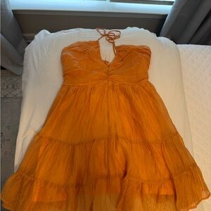 Orange Halter Dress